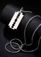 Collana con ciondolo lametta stainless steel 