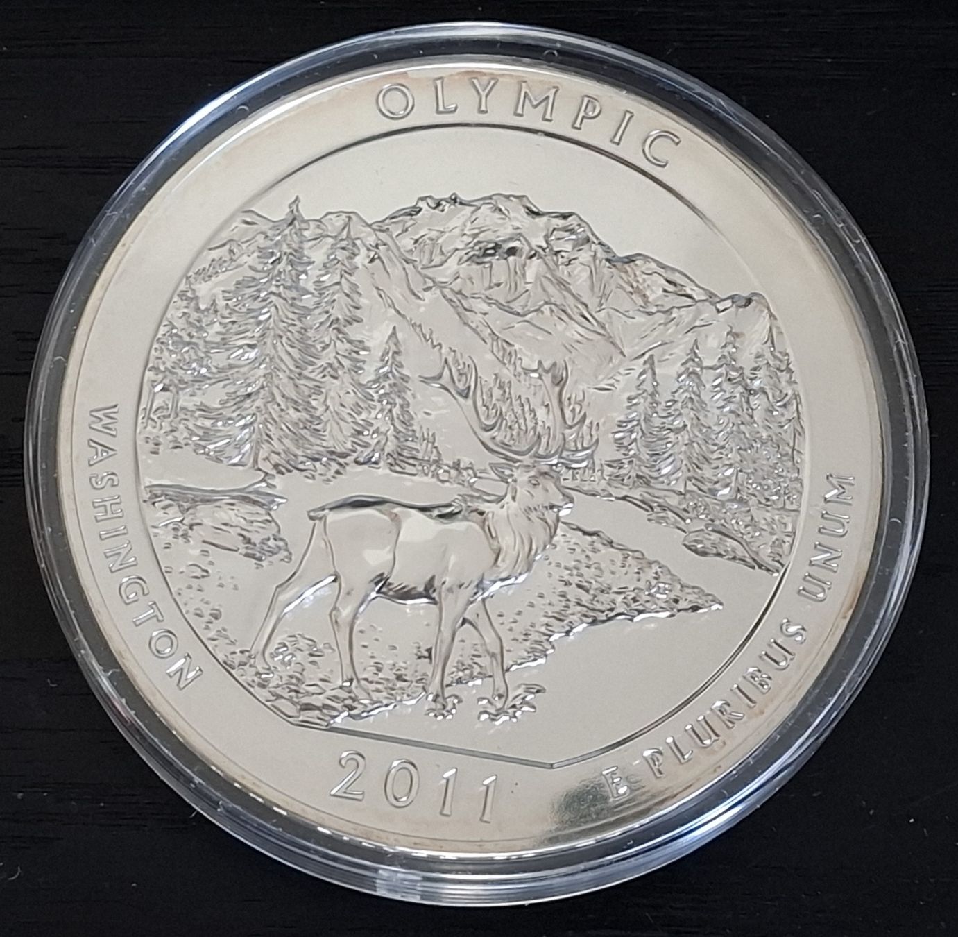 Tutti le monete: 5 Oz Silber - Washington Olympic Quarter Dollar 2011 – Usato da Leibstadt venduto da Oxygen73 1