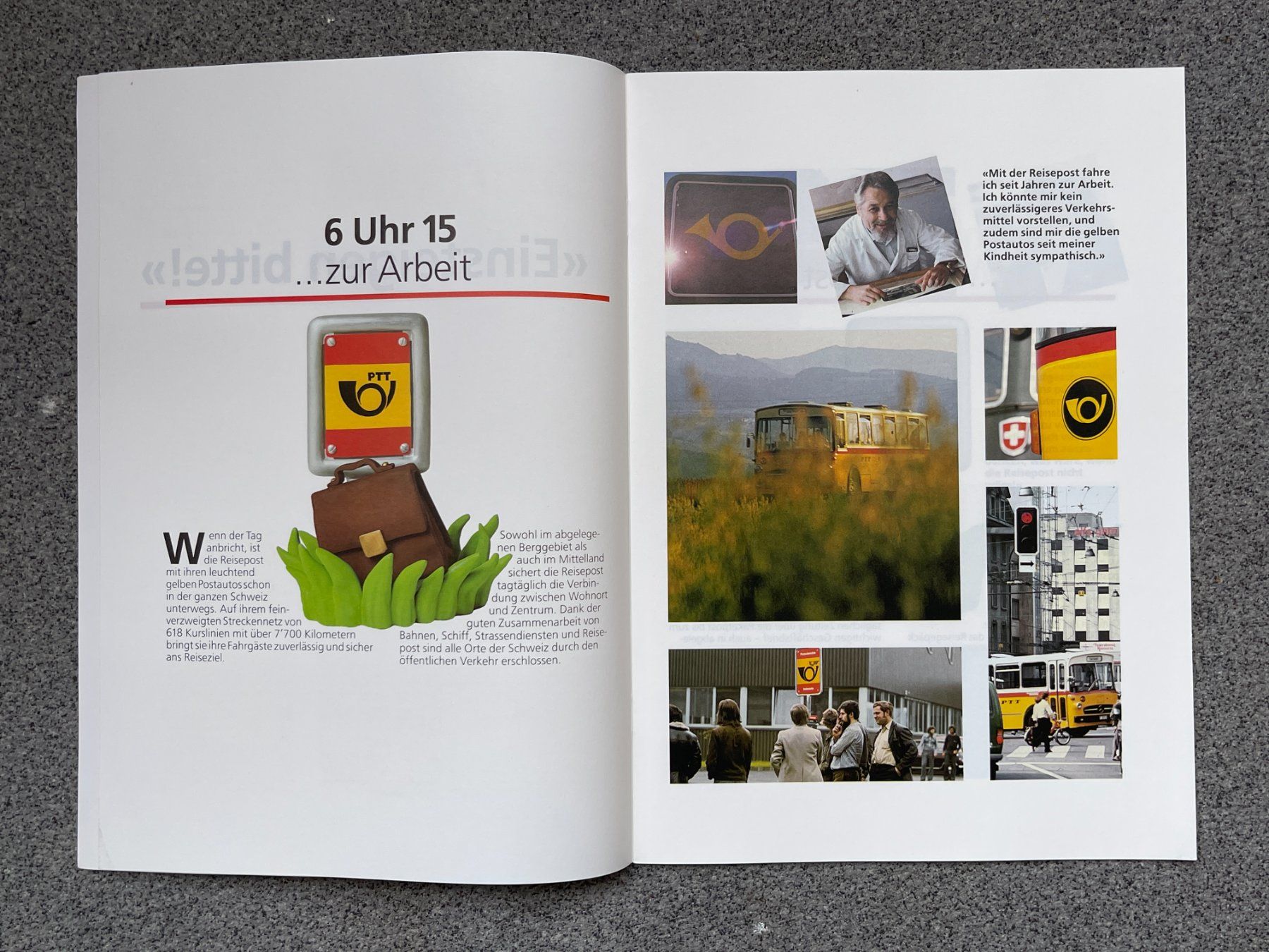 Riviste & Magazine: Einsteigen bitte Postauto PTT Werbebroschüre mit Saurer RH – Nuovo (secondo la descrizione) da Bern venduto da AWiBe 1