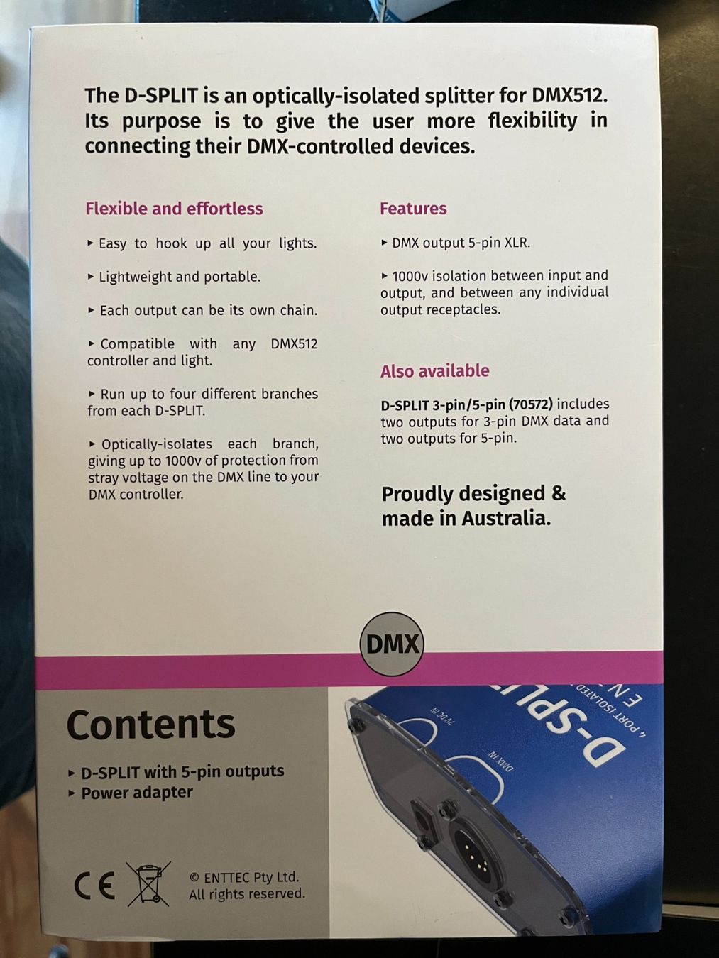 Unità & Adattatore: ENTTEC D-Split 4-Port DMX Splitter  - Top Zustand – Nuovo (secondo la descrizione) da Benken SG venduto da Netzton 2