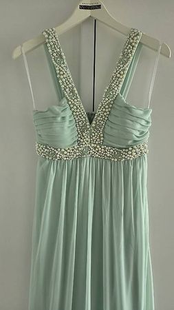 Mintgrünes Abend- Abschlusskleid  Gr. 38