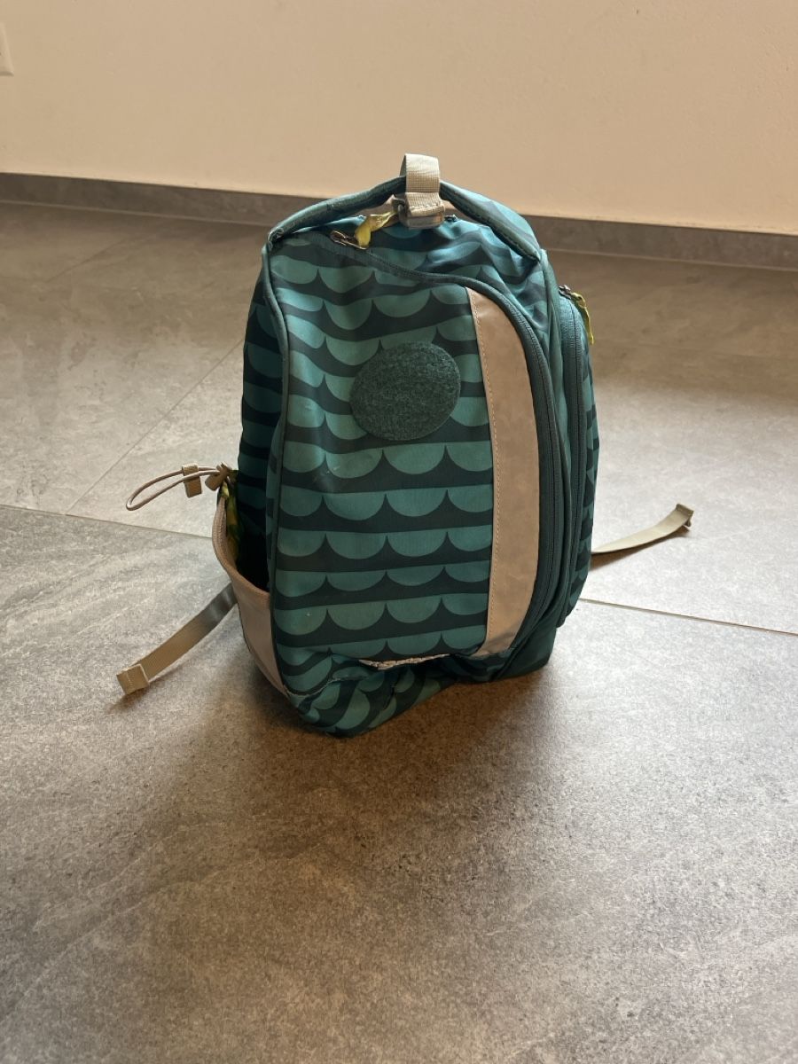 Ergobag Borse & Zaini: Ensemble sacs Ergobag vert bleu motif vague utilisé – Usato da Avenches venduto da bap_x77b 4