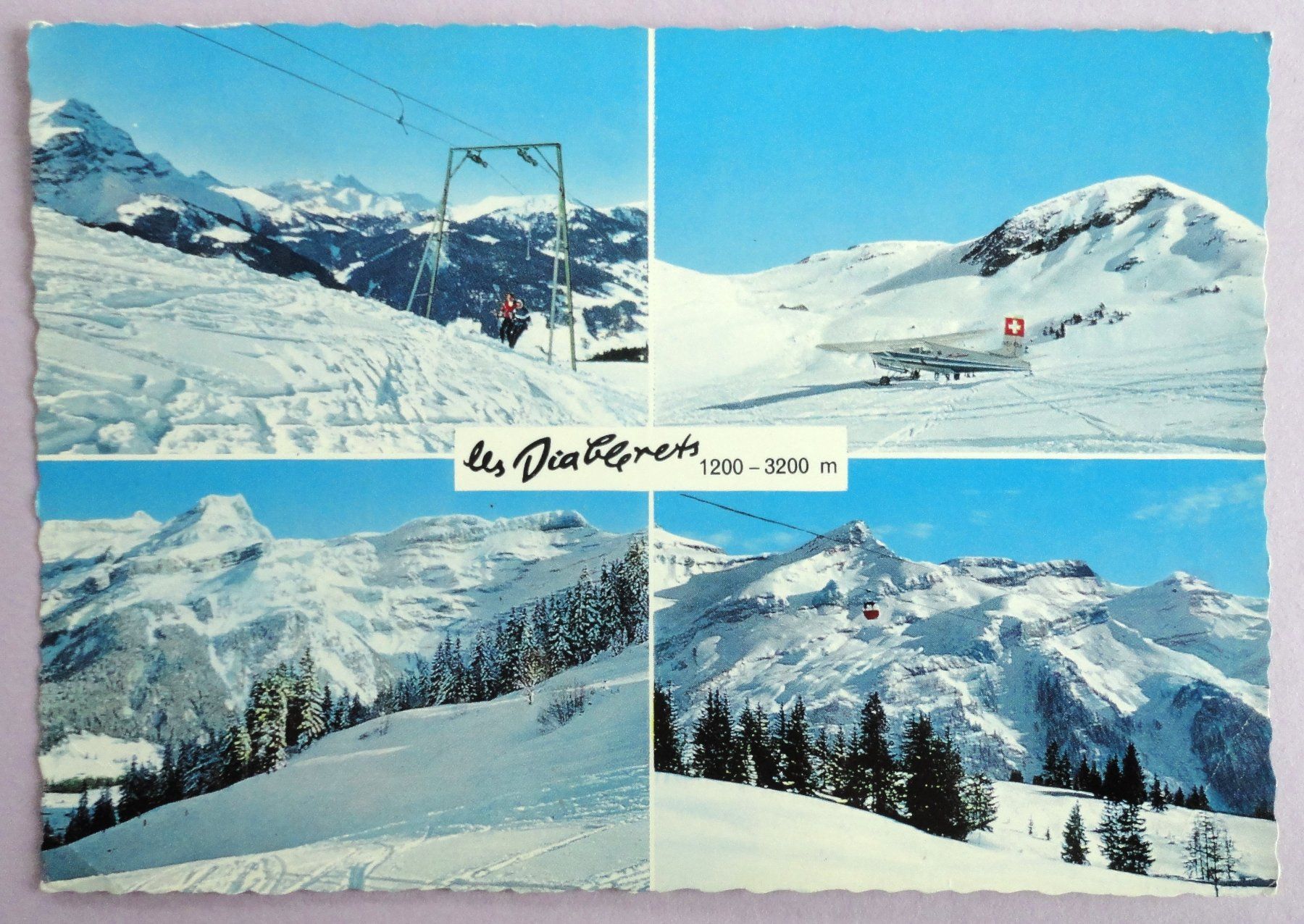 Cartoline postali: Les Diablerets, 1200-3200 m – Difettoso da Fétigny venduto da Billy2miny