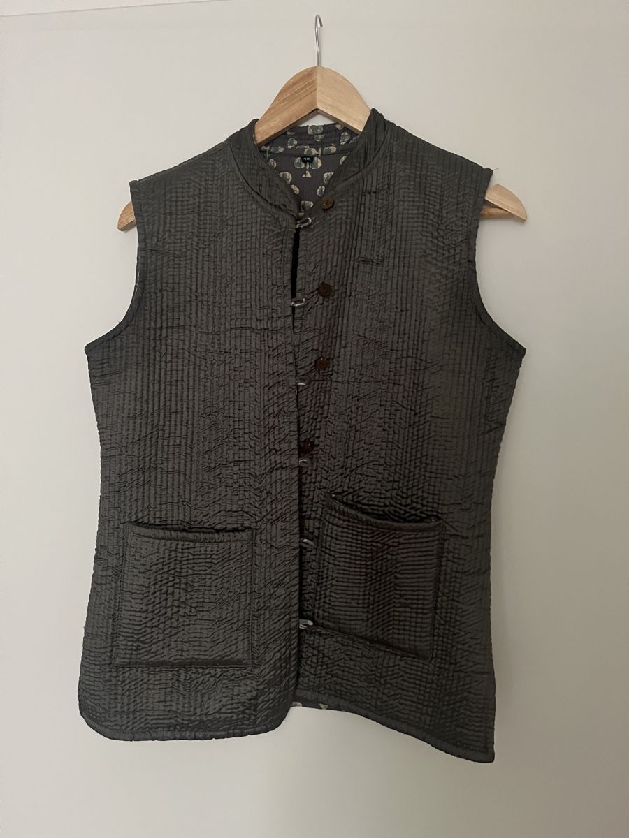 Gilet & Giacche senza maniche: Silbrig graue Veste aus Indien, S – Usato da Zürich venduto da wnbrg_a 2