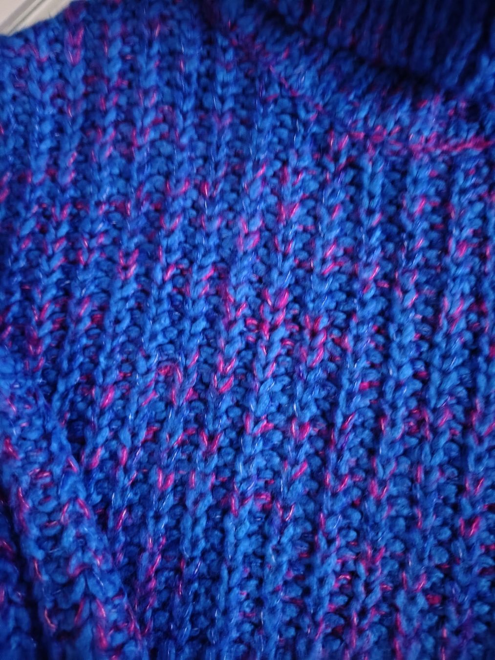 Maglioni & Felpe: Reserved Rollkragenpullover Blau Pink Grobstrick Grösse S – Usato da Stäfa venduto da krp54 4