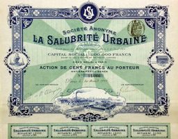 SA La Salubrité Urbaine SA, Paris - 1906