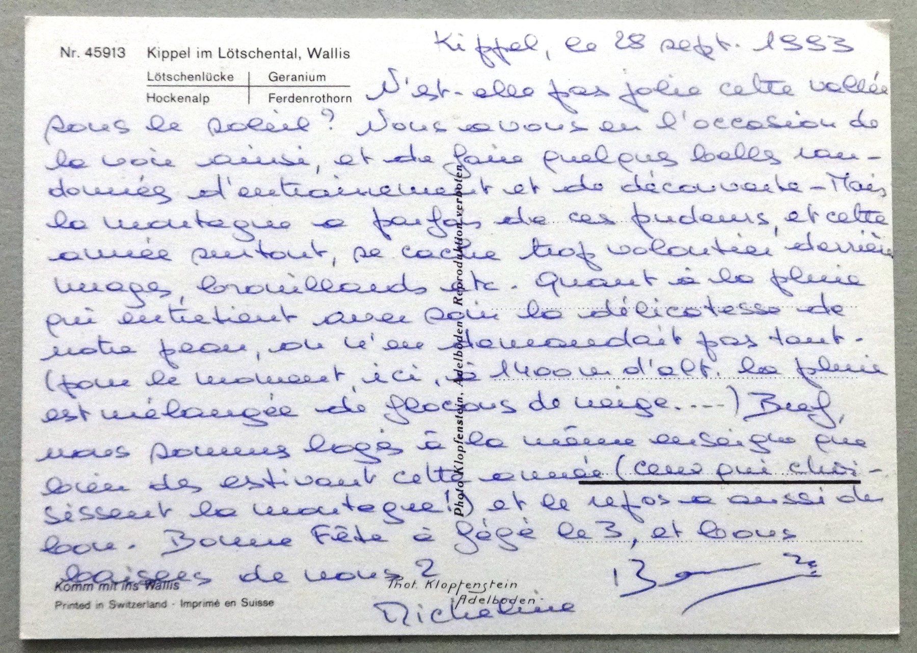 Ansichtskarten: Kippel / Lötschental – Gebraucht aus Fétigny von Billy2miny 1