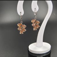 Ohrringe 925 Sterling Silber, Topas, funkelnde Trauben .