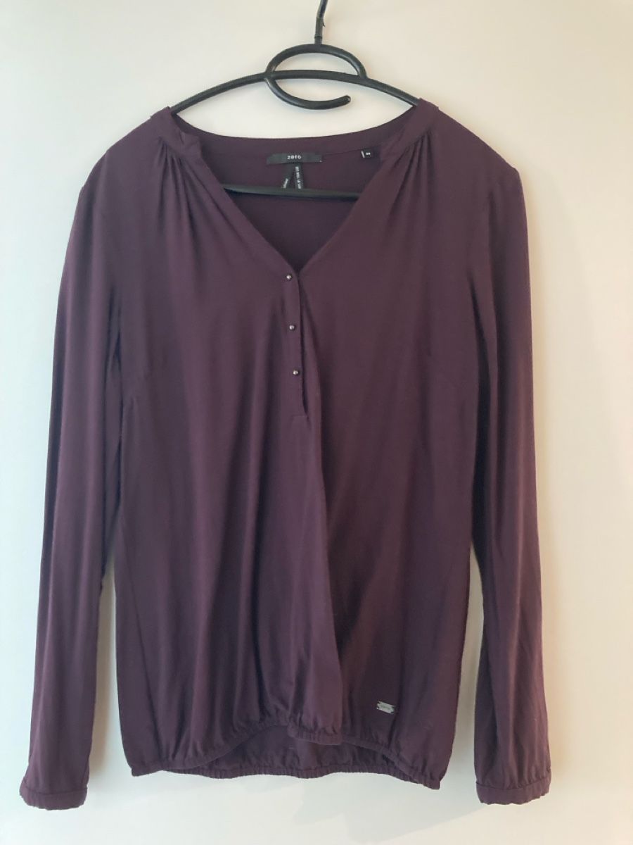 Camicette: Dunkelviolette viskose Bluse von ZERO, Grösse 34 – Usato da Wynau venduto da Sunshinee_77