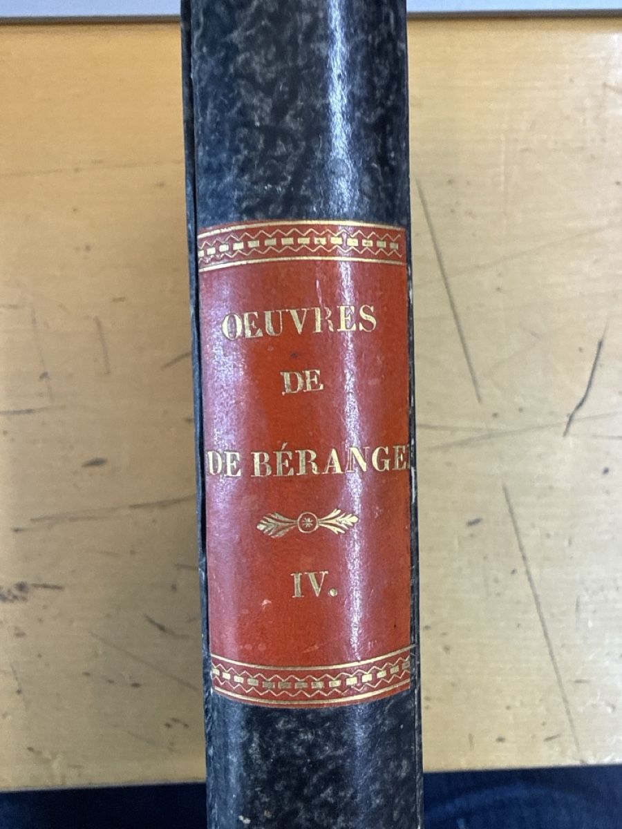 Libri: Oeuvres completes de P.J. de Beranger Tome IV 1834 – Usato da Zürich venduto da User24