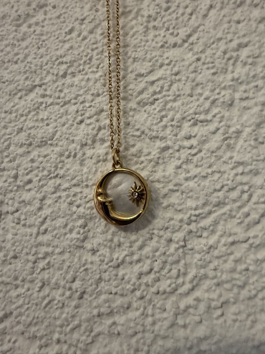Ketten: Halskette gold mit Perlmutt Mondanhänger – Neu (gemäss Beschreibung) aus Thalheim von TinaB93 2