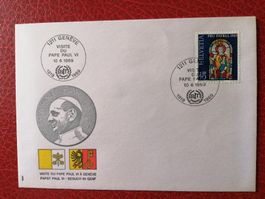 Vatican Pape Paul VI à Genève Pro Patria 1969