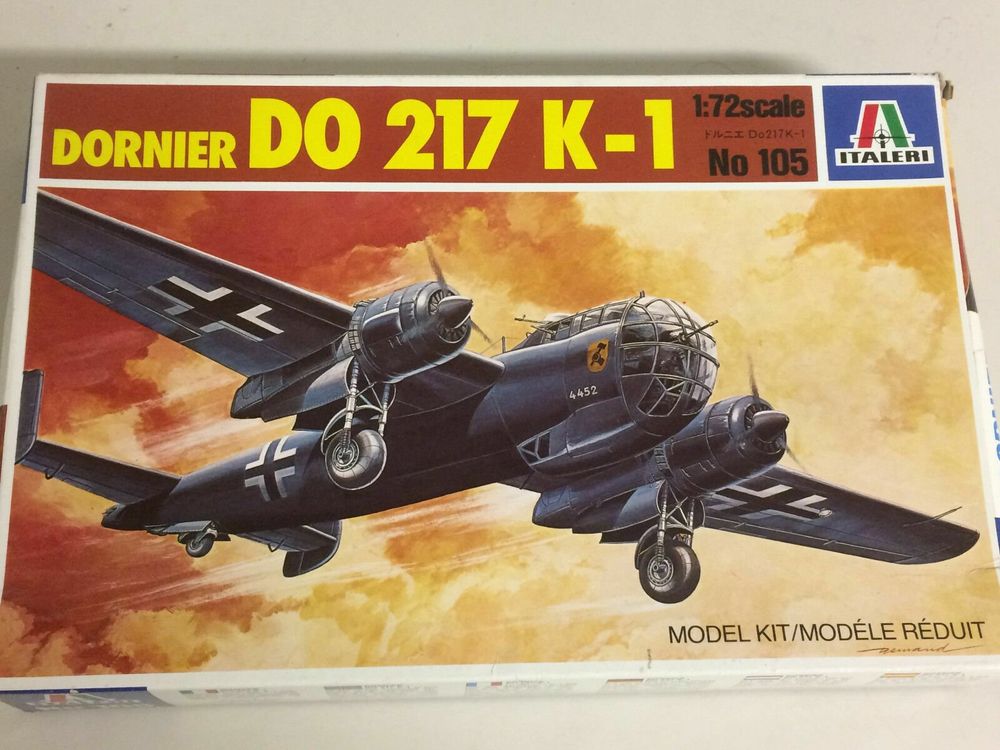 plastic model kit scale 1/ 72 ITALERI N105 DORNIER DO 217 K- (Neu und ...