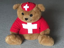 Bär Plüschbär XXL mit Käppi Jäggli Dekoration 1. August🇨🇭