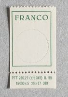 1341) Nr. 5.,1.09 Francozettel 19mm postfrisch Kt 70