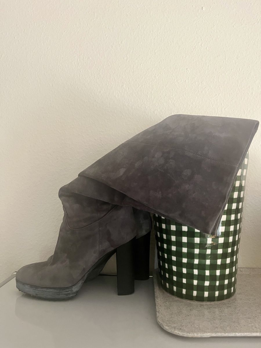 Hogan Scarpe da donna: HOGAN Wildleder Plateau Stiefel Boots grau 38 – Usato da Zürich venduto da Budulinek123 1