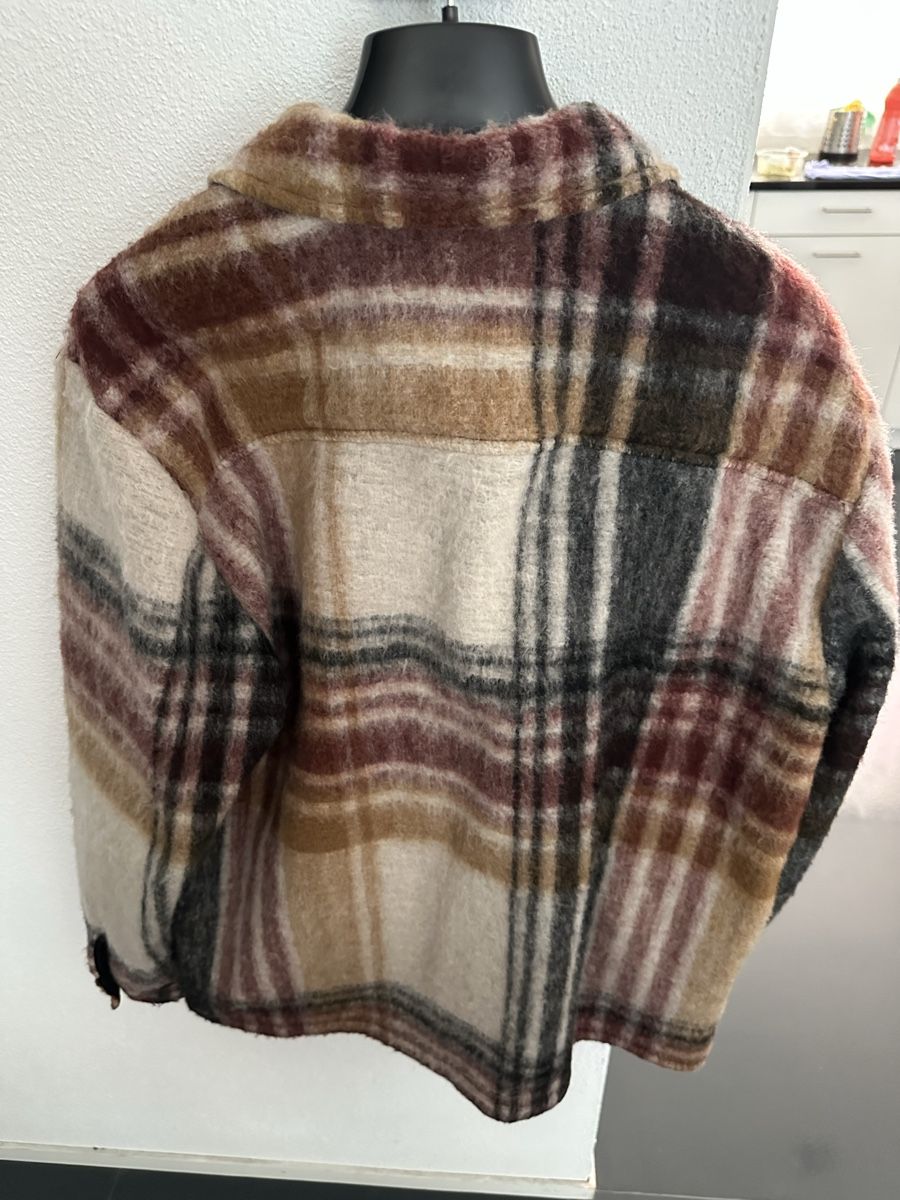 Vestes: Natural And Multicolour Check Wool Overshirt  – Neuf (Voir description) à Schlieren par James1010 4