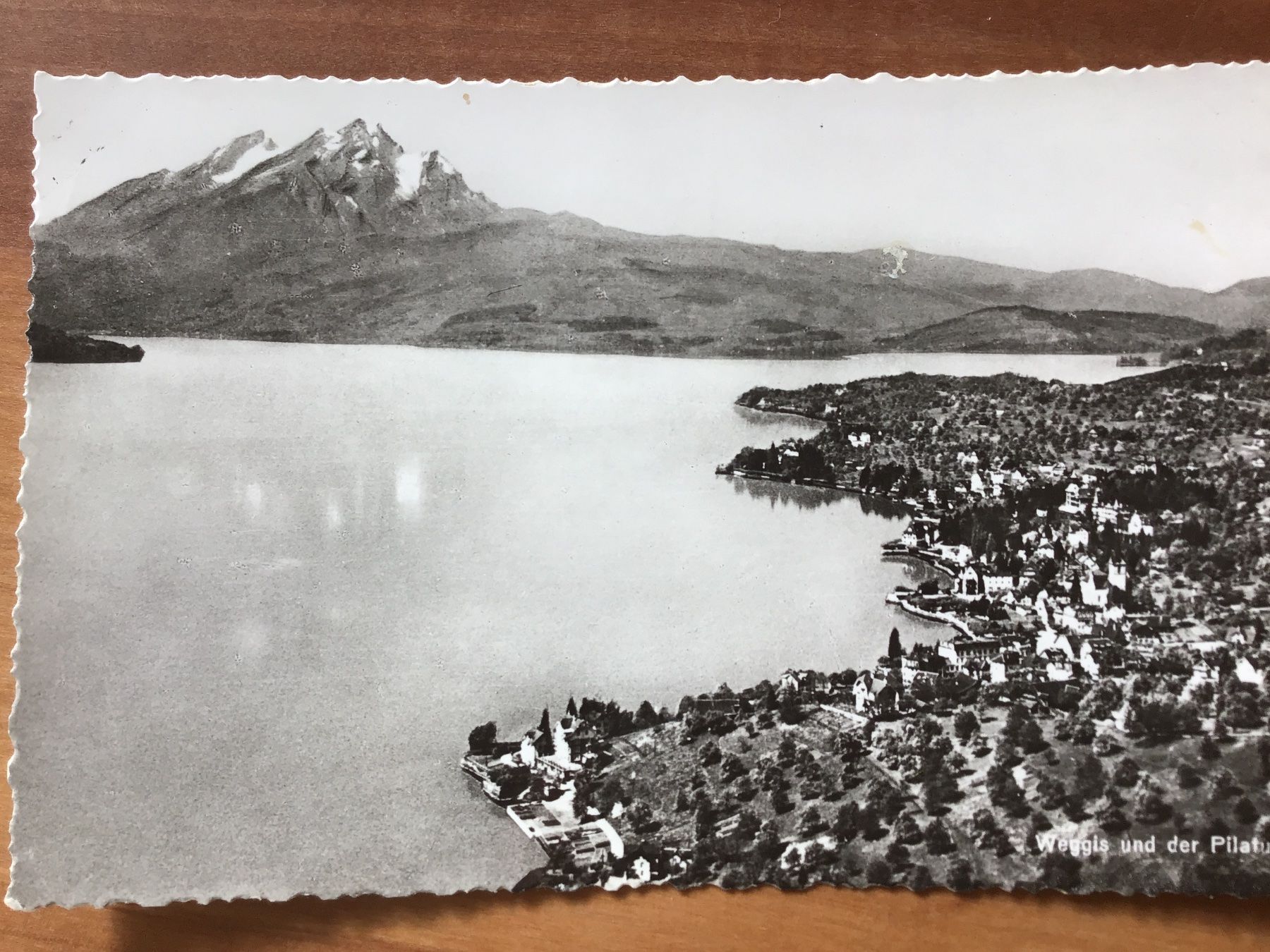 Ansichtskarten: Weggis und der Pilatus – Gebraucht aus Kirchenthurnen von Gluecksbrief