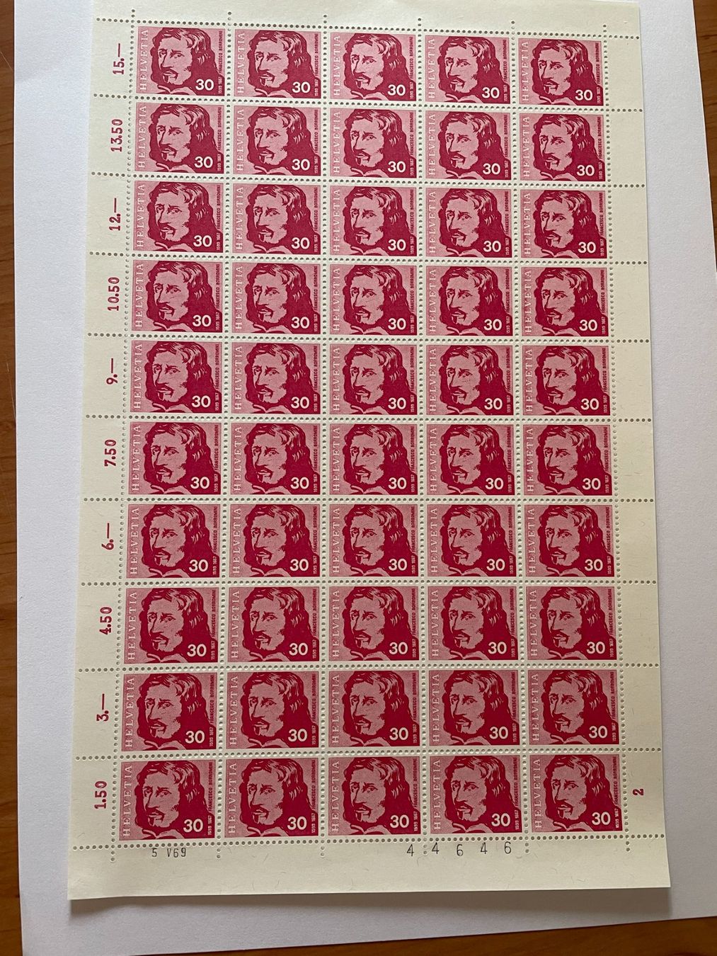 Tutti i francobolli: Briefmarken Porträts 1969 – Nuovo (secondo la descrizione) da Menzingen venduto da Wlukas 4