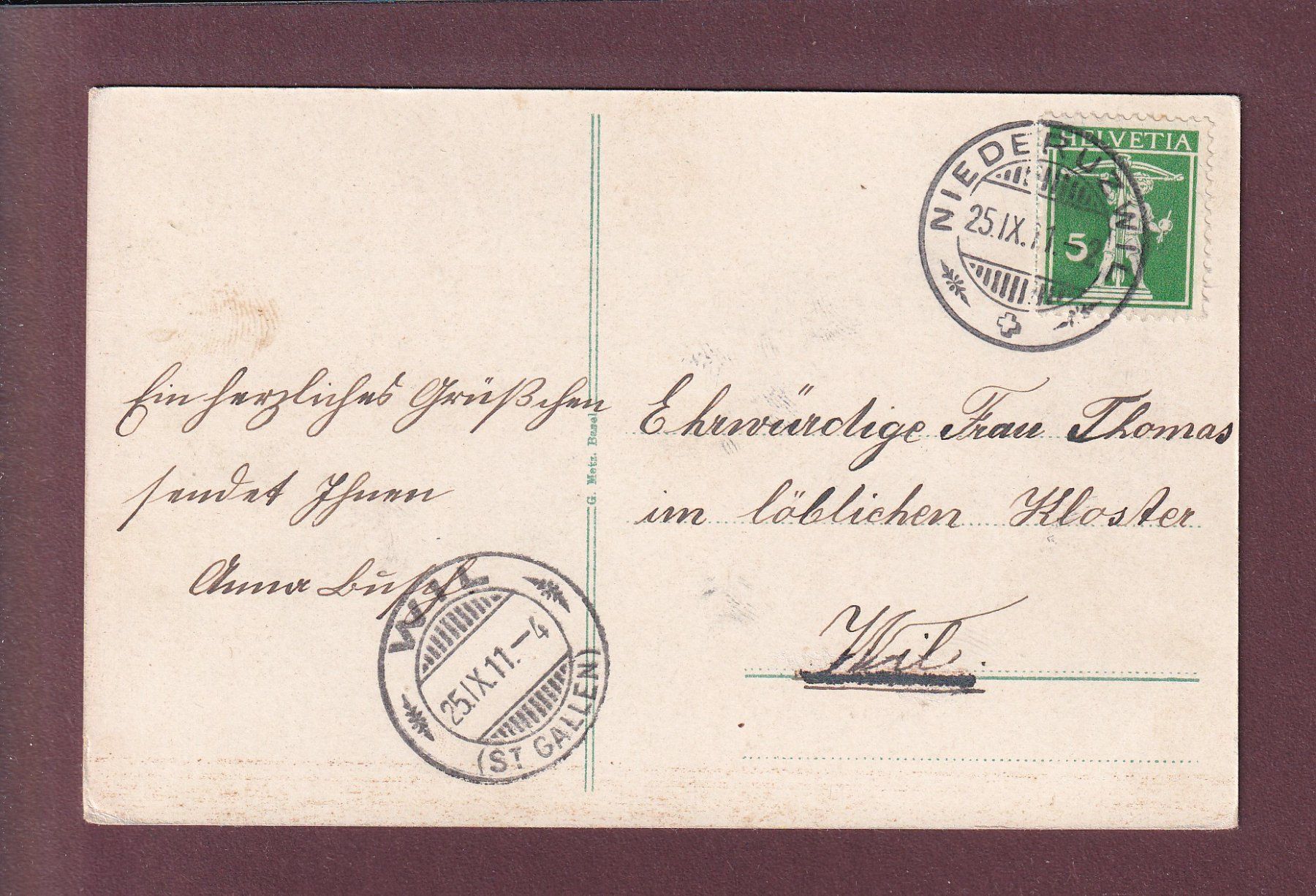 Ansichtskarten: SITTER-VIADUKTE - 1911 – Gebraucht aus Pully von nicecards 1
