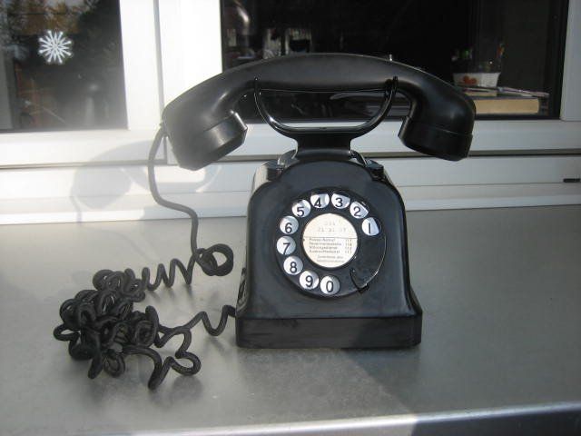 Altes schwarzes retro Telefon mit Glocken Tischtelefon Phone Kaufen