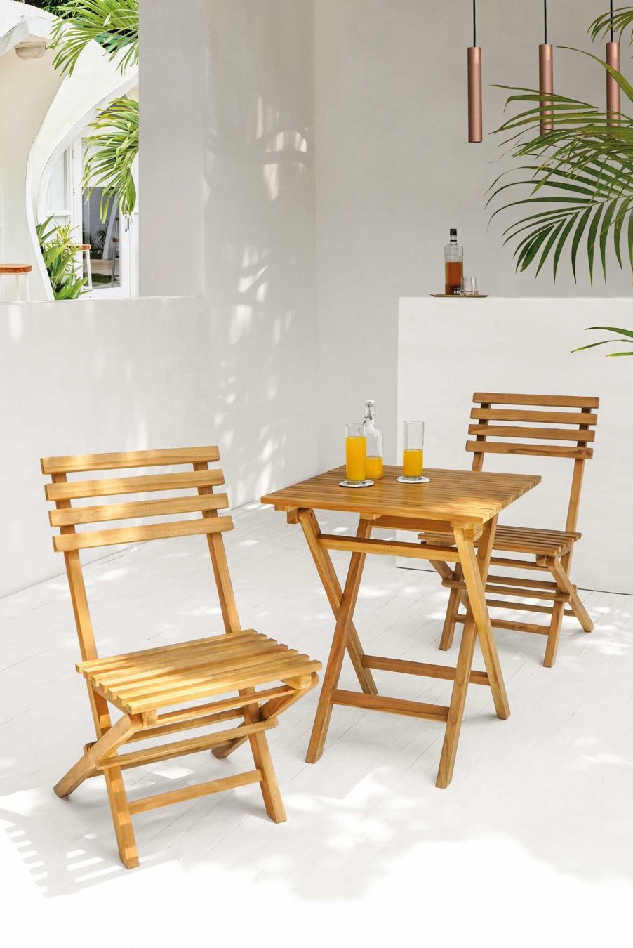 Set di tavolo e panche: Bistroset Balkonset "KERRY" Teakholz massiv – Nuovo e nell'imballaggio originale da Wil SG venduto da troll_moebel