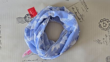 Loop-Schal Hellblau mit Sonnenblumen 🌻🧣 Aesthetic / Y2K