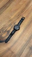 Herren Armbanduhr Chronograph schwarz akzeptabler Zustand