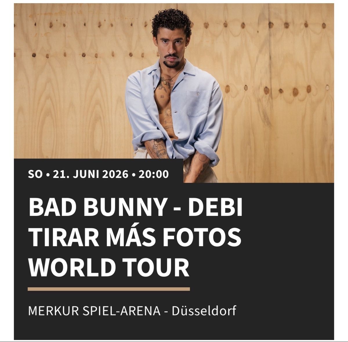 Biglietti: Bad Bunny Tickets Düsseldorf 21.06.2026 – Nuovo e nell'imballaggio originale da Riniken venduto da dav_vg8h