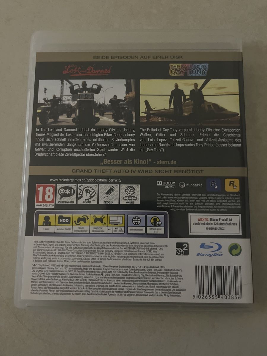 Sony Spiele: GTA Episodes from Liberty City Ps3 – Gebraucht aus Suhr von SchnapperCH 1