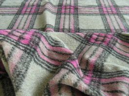 Wollstoff Strickstoff Wolle Stoff Karo 1,56m x 1,67m
