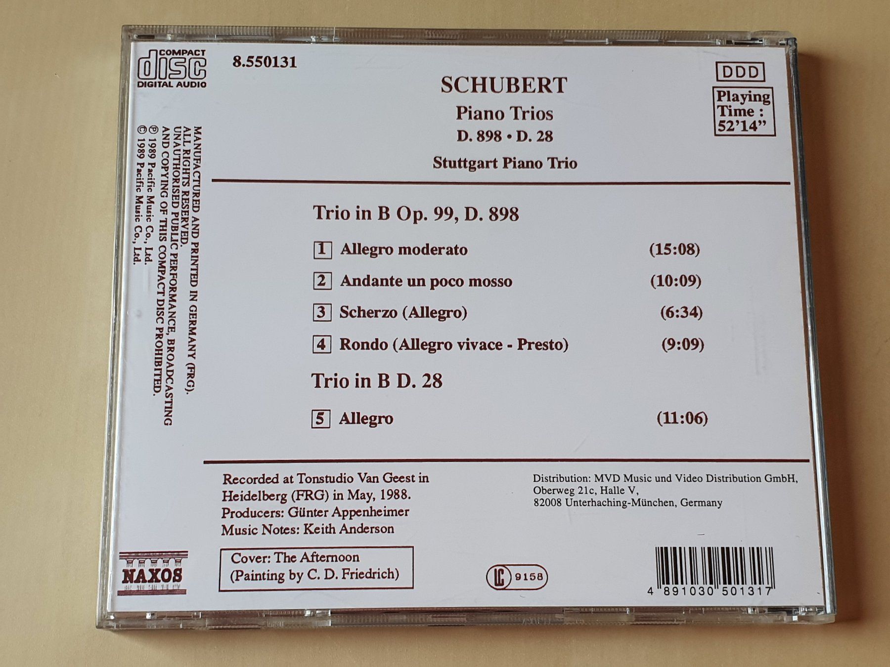 CDs: Schubert Piano Trios – Gebraucht aus Stansstad von collectorsshop 1