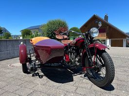 Motorrad Gespann Indian Chief 74, 1930