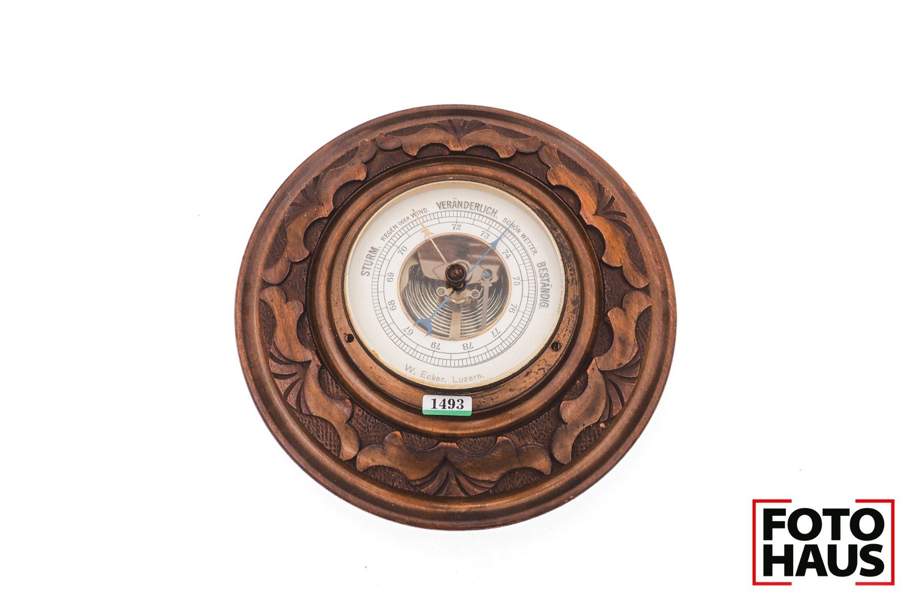 Sonstige antike Technik & Geräte: W. Ecker Luzern Barometer Aussenwetterstation 1493 – Gebraucht aus Basel von FotohausBasel