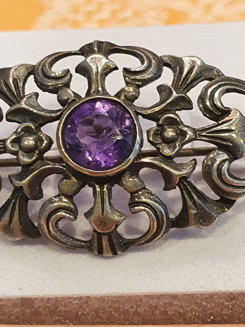Spille & Fermagli: Jugendstil Designer 800er Silber Amethyst Brosche – Usato da Wohlen AG venduto da palmsprings 2