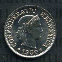 CHF___0.05 1950 stgl * nigelnagelneu! 5 Rappen