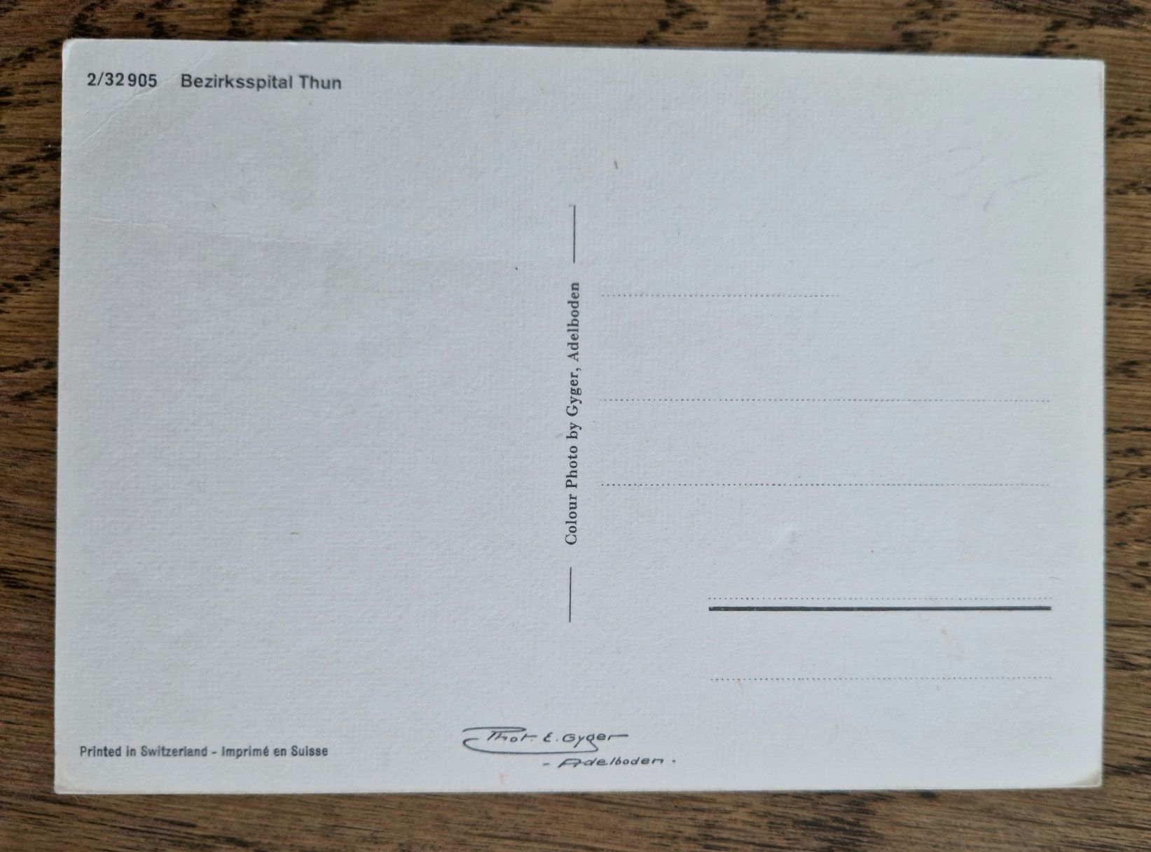 Cartoline postali: Bezirksspital Thun – Usato da Ebikon venduto da Donar50 1