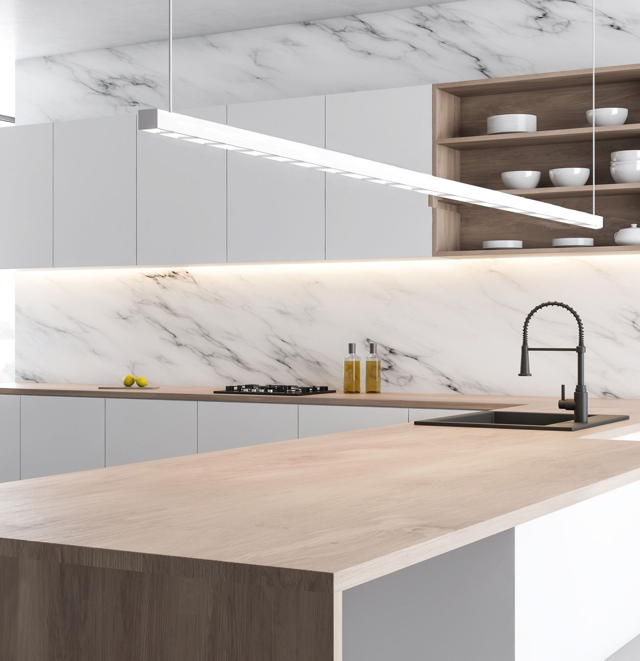 Lampadari & plafoniere: LED Pendelleuchte, Raster,120 cm Länge – Nuovo (secondo la descrizione) da Kreuzlingen venduto da Smart-Light 6