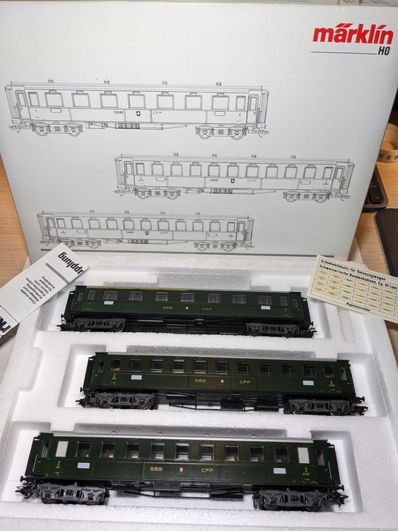 Set De Wagons Postaux CFF Märklin 48062 - Échelle HO, Neuf