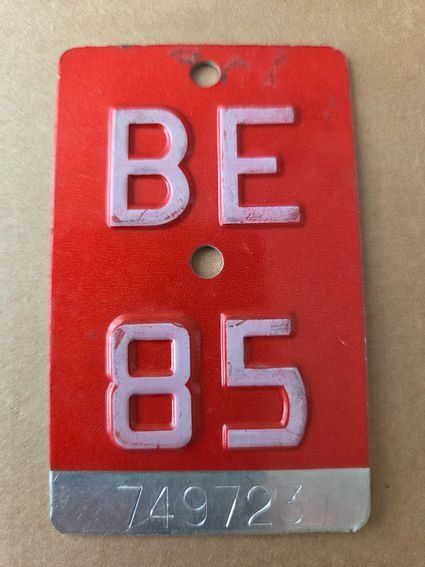 Sachs Ecriteaux: Velonummer BE 85 plaque velo – D'occasion à Schenkon par Uhu007