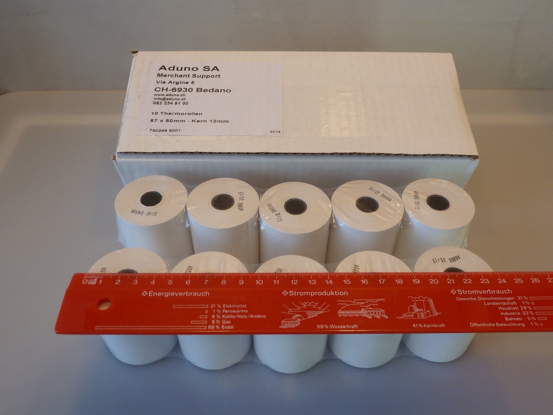 Carta: 20 Thermopapier Rollen Aduno SA – Nuovo e nell'imballaggio originale da Gwatt (Thun) venduto da Nocturnal_99 5