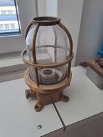 antike Schiff-Lampe aus Kupfer