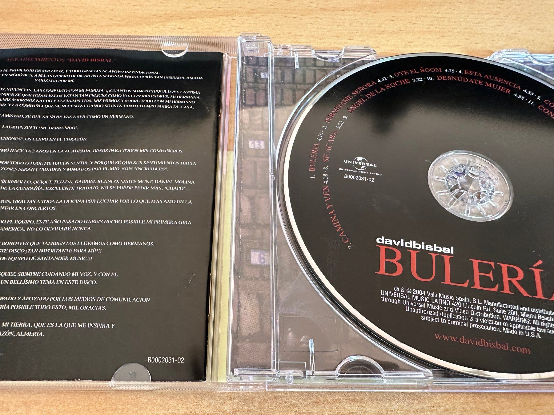 CD: P4 David Bisbal – Bulería – Usato da Rikon im Tösstal venduto da Alpenmutz 2