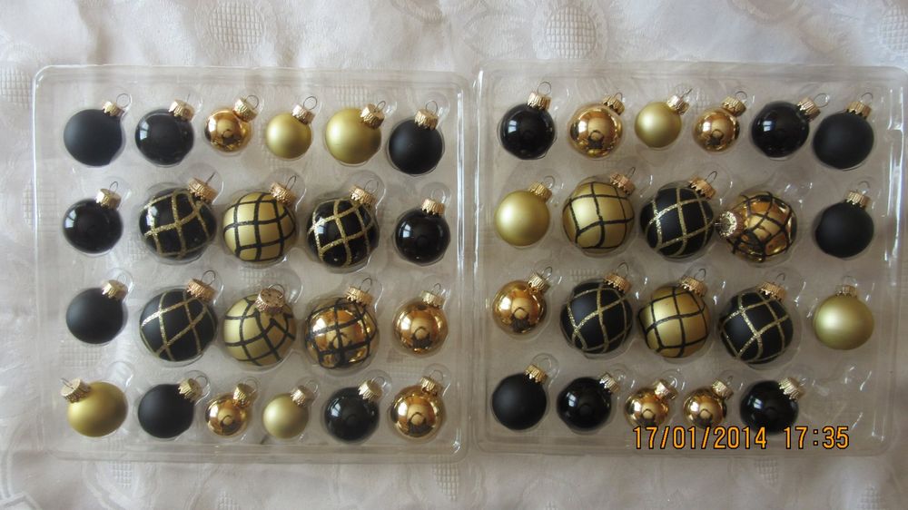 WEIHNACHTSKUGELN SCHWARZGOLD Kaufen auf Ricardo