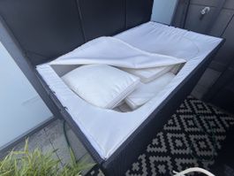 Gartenbox Poly Rattan schwarz 200 Liter neuwertig