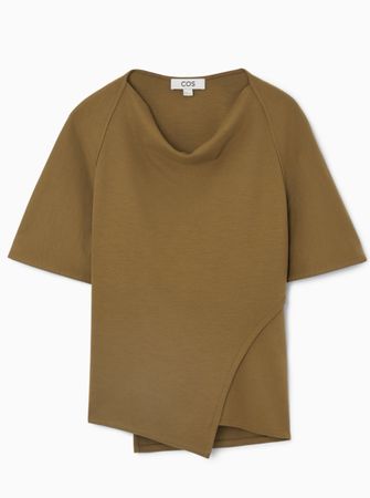 Blouse COS asymétrique camel – taille M