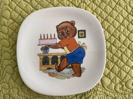 Kinderteller flach Langenthal Porzellan Bärchen Teller
