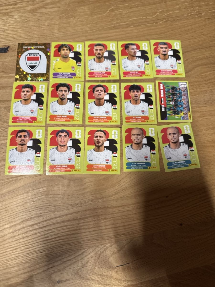 Panini Carte collezionabili: Panini Klebe Bilder WM 2026 Irak – Nuovo (secondo la descrizione) da Gamsen venduto da Lionel321