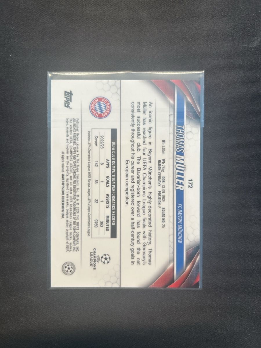 Topps Carte collezionabili: Topps chrome Thomas Müller /99 Team Colors Parallel  – Usato da Greppen venduto da hcv_cc2r 1