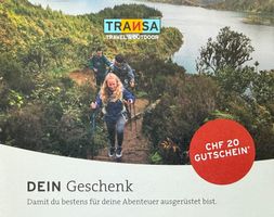 SOFORTVERSAND: 20.- TRANSA Gutschein, gültig bis 31.12.26